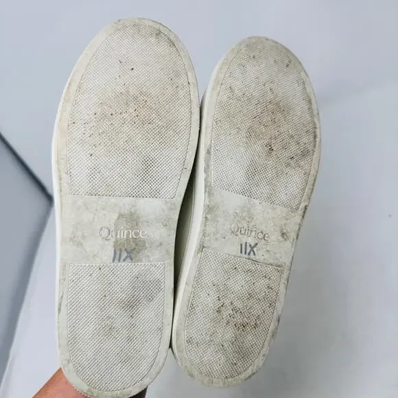 Quince White Leather Low-Top Sneakers with Tan Lining - Picture 11 of 14